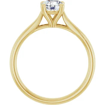 0.76ct Round Brilliant Cut Lab Grown Diamond Engagement Ring Solitaire