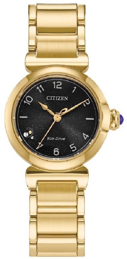 Lady's gold-tone stainless steel CITIZEN ECO-DRIVE 'L Mae' watch #EM1132-88H
