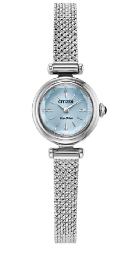 Stainless steel CITIZEN ECO-DRIVE 'Fio' watch with an ultra-slim bracelet #EG7081-51L