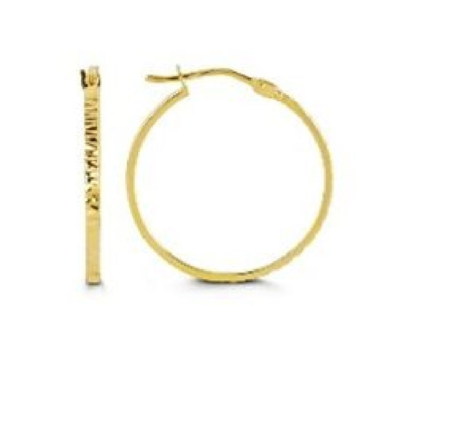 Lady's 10kt yellow gold BELLA hoop earrings