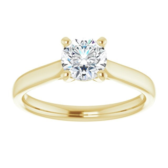 0.76ct Round Brilliant Cut Lab Grown Diamond Engagement Ring Solitaire