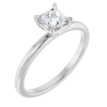 0.50ct Princess Cut Lab Grown Diamond Engagement Ring Solitaire