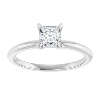 0.50ct Princess Cut Lab Grown Diamond Engagement Ring Solitaire