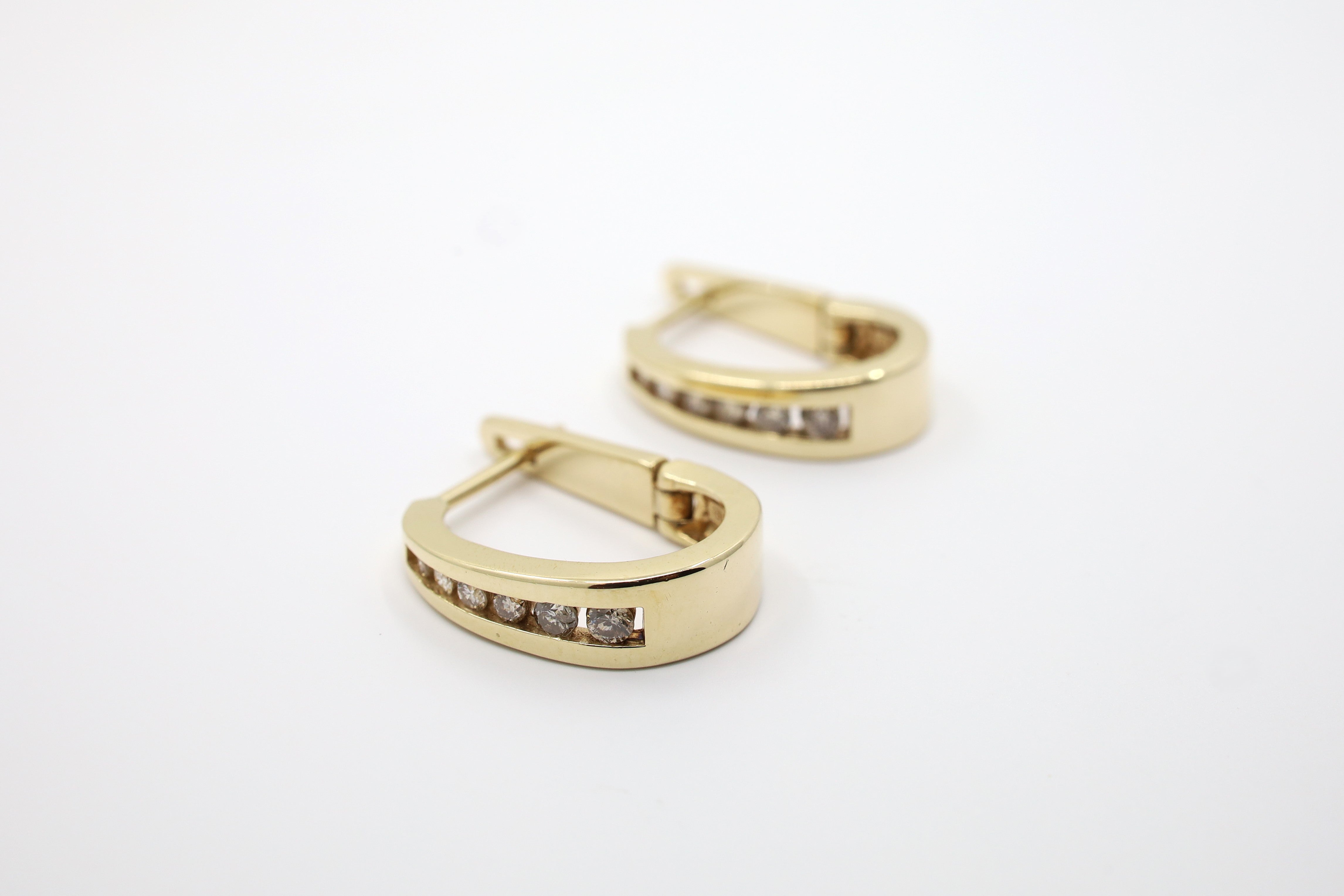 Lever back Diamond Estate Earrings