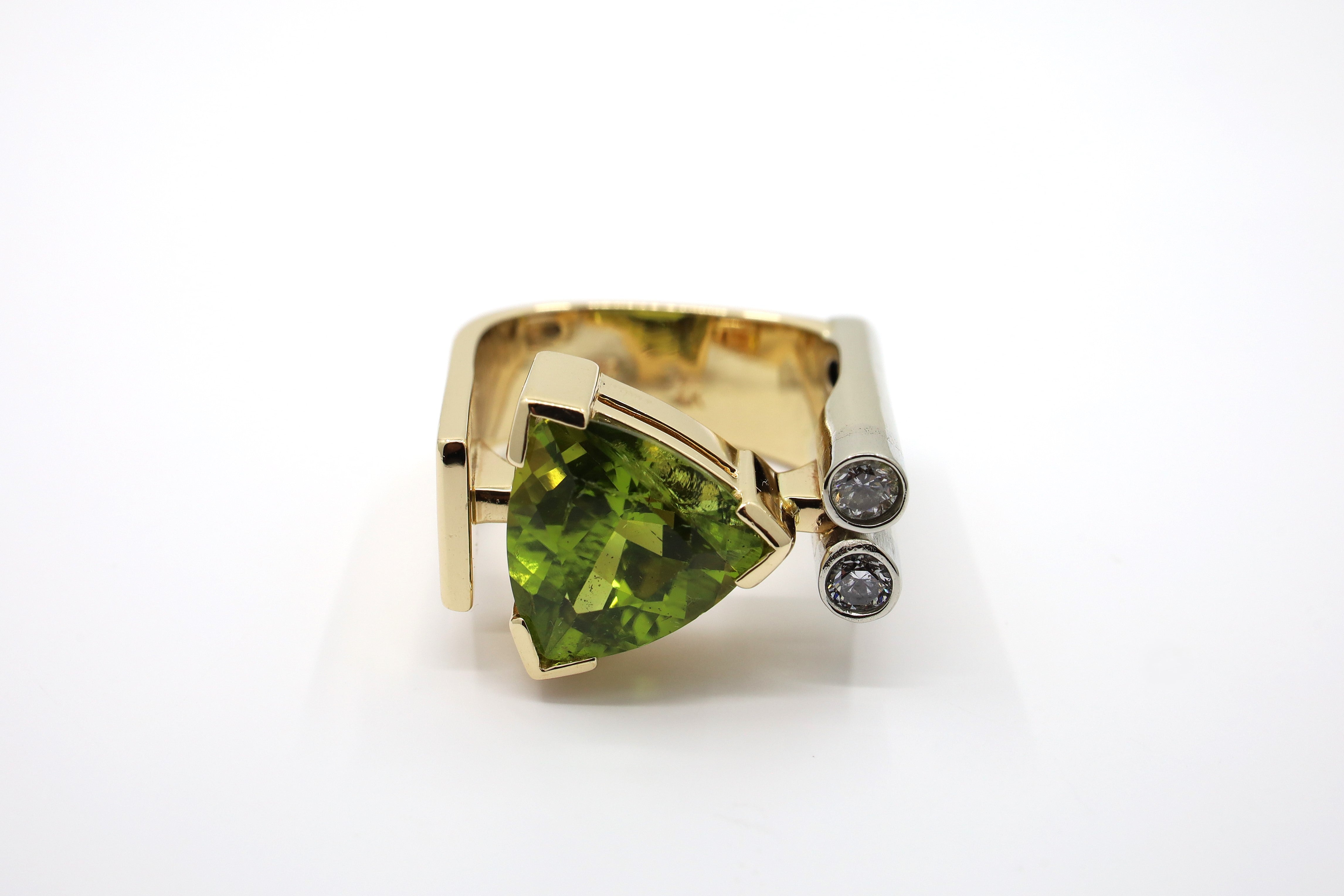 Custom Peridot Estate Ring