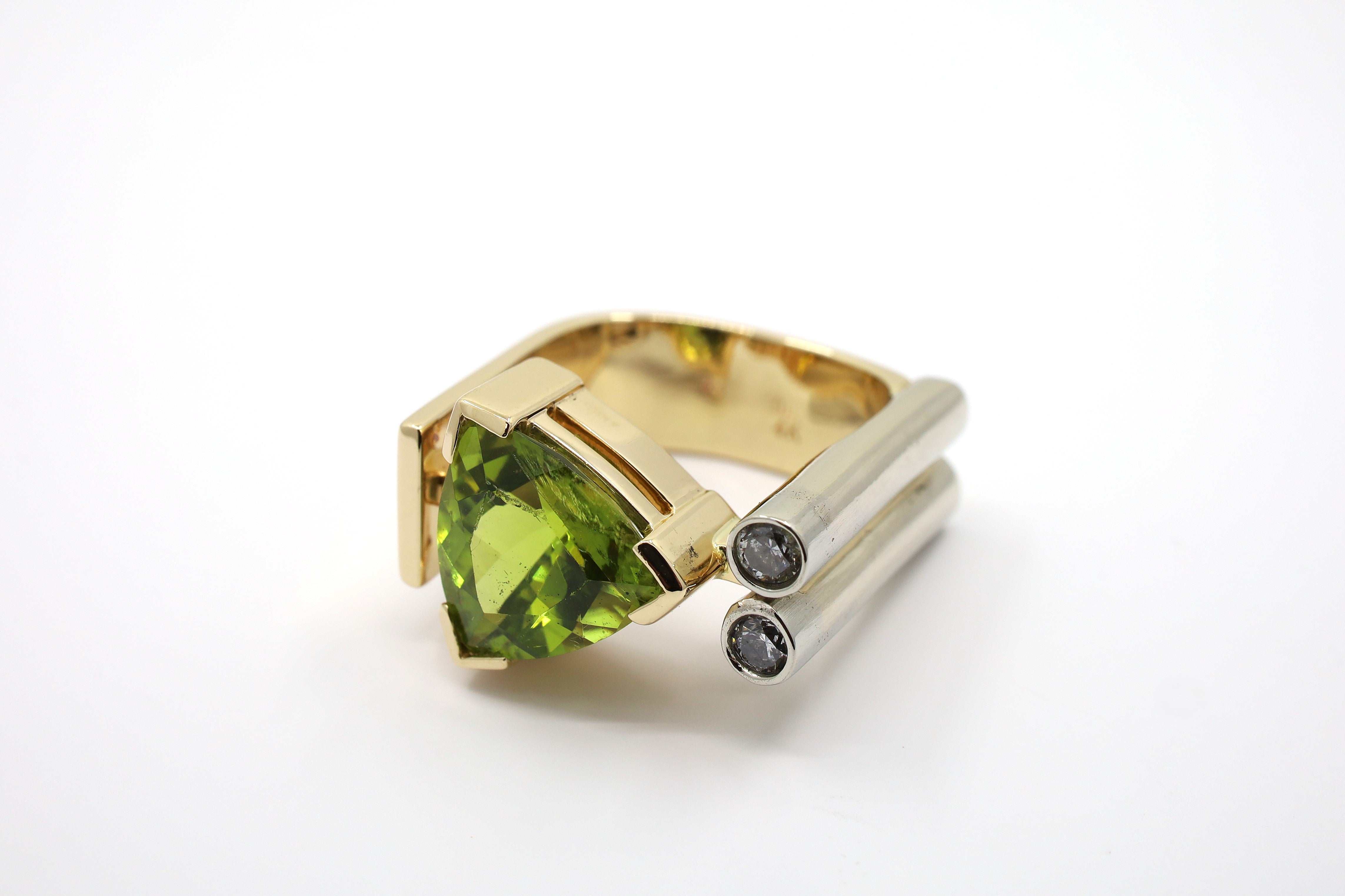 Custom Peridot Estate Ring