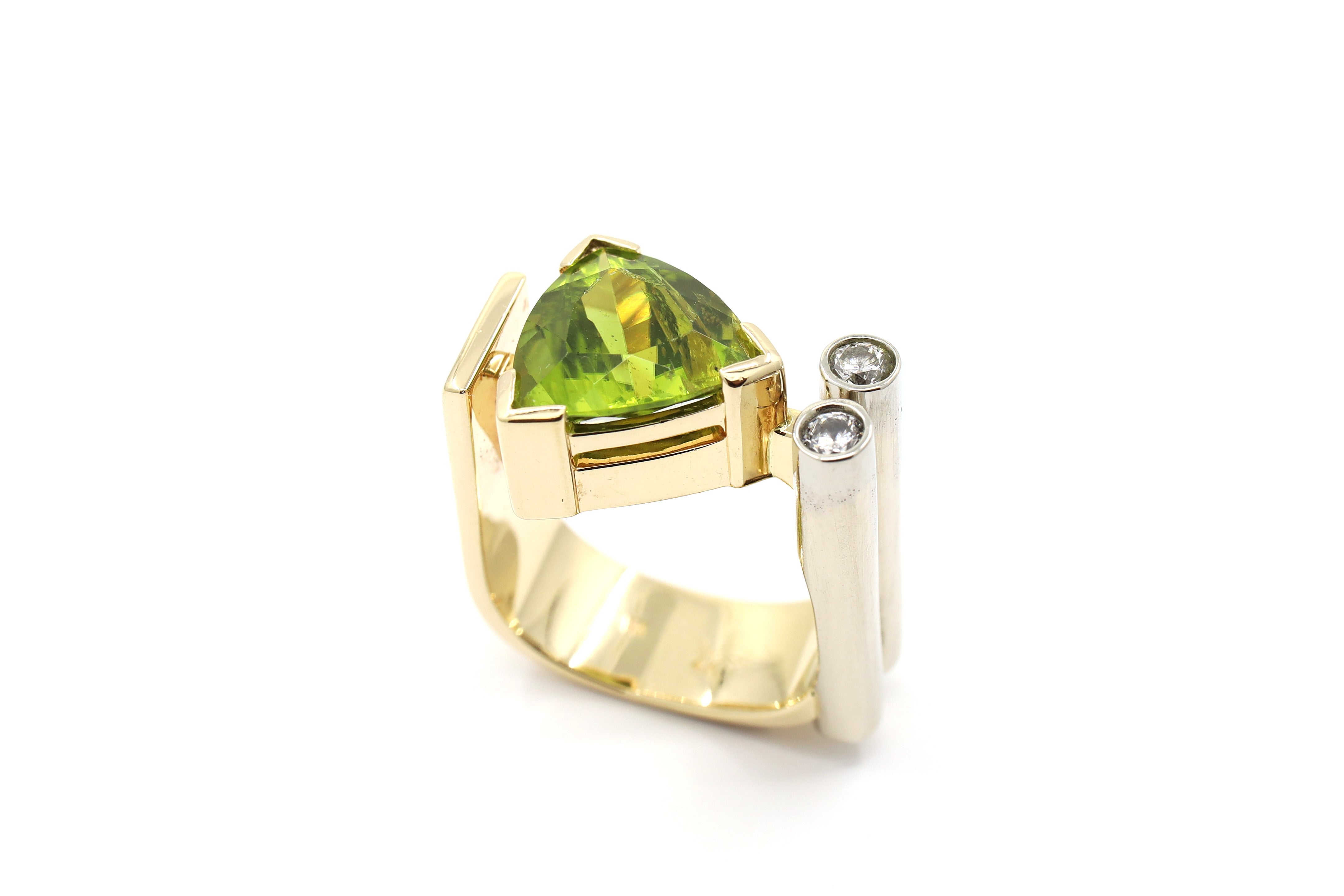 Custom Peridot Estate Ring