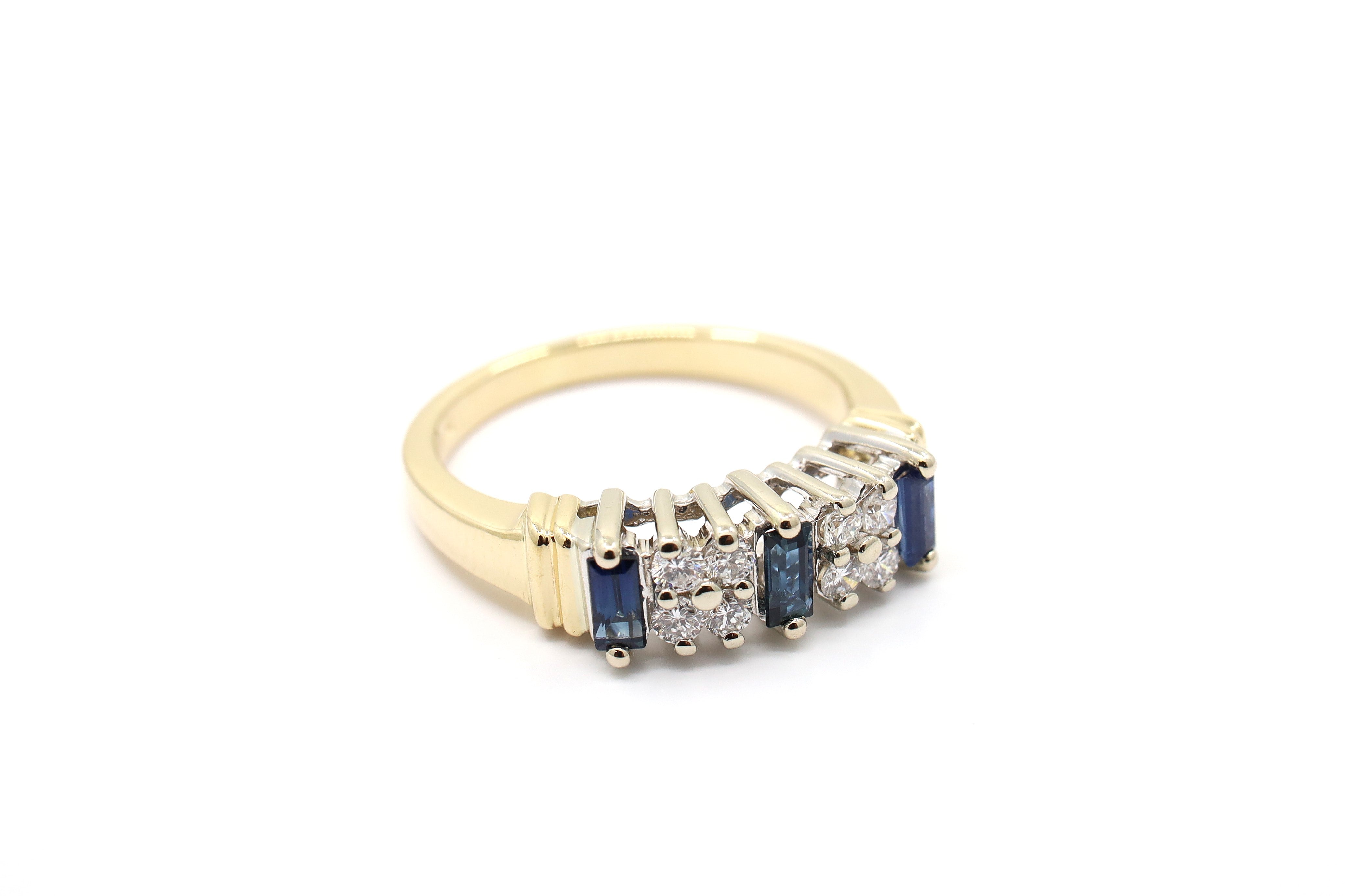 Sapphire & Diamond Estate Dress Ring