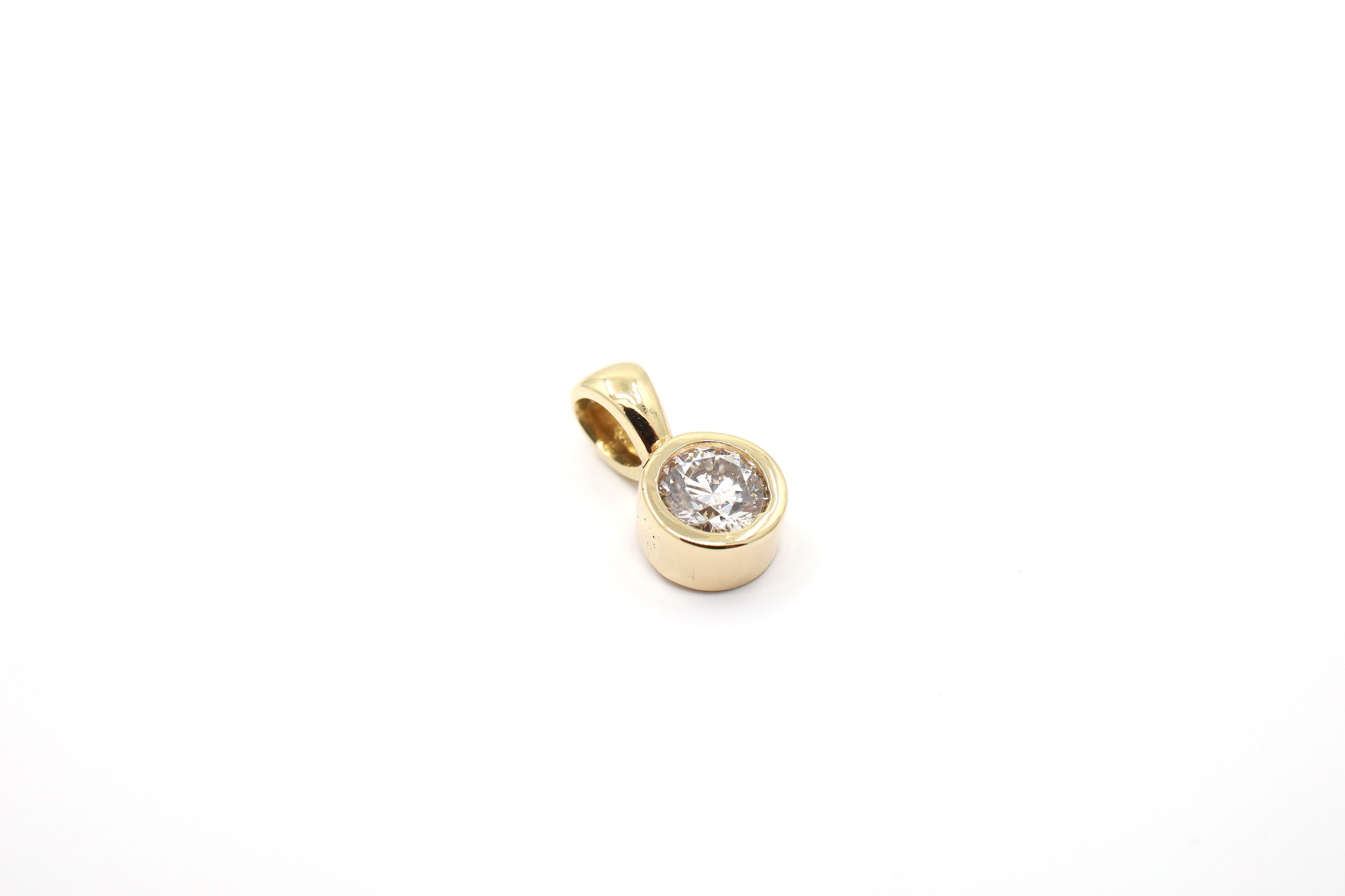 Diamond Solitaire Estate Pendant