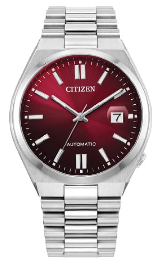 Silver tone stainless steel CITIZEN - AUTOMATIC  'Tsuyosa 40mm Collection' watch with red dial #NJ0150-56W
