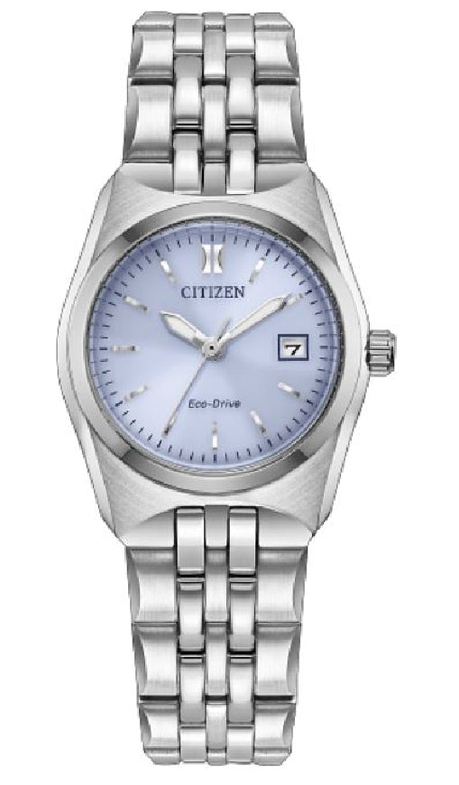 Lady's stainless steel CITIZEN ECO-DRIVE 'Corso' watch with colourful dial   #EW2290-51Z