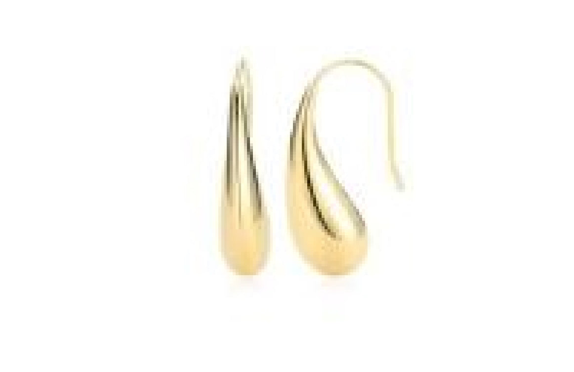 Sterling silver and gold plated REIGN tear drop wire hook earrings