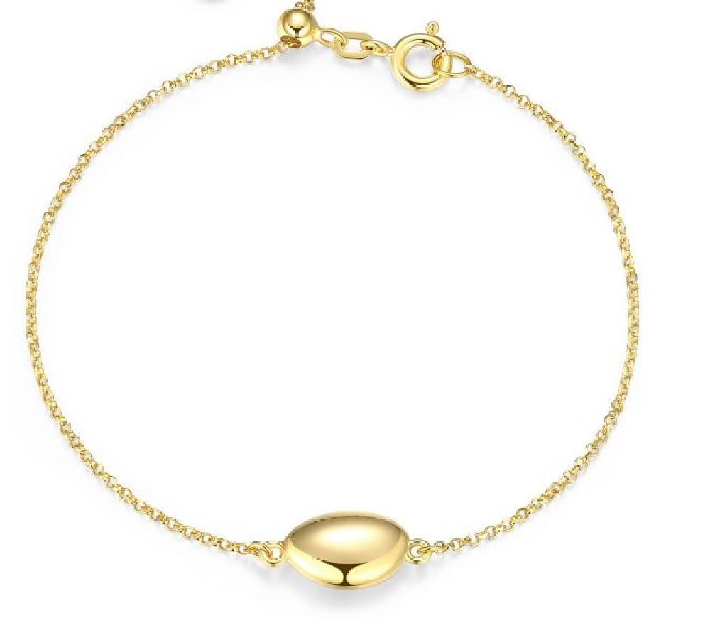 Sterling silver and gold plated REIGN Pebble bracelet in 7.5' length