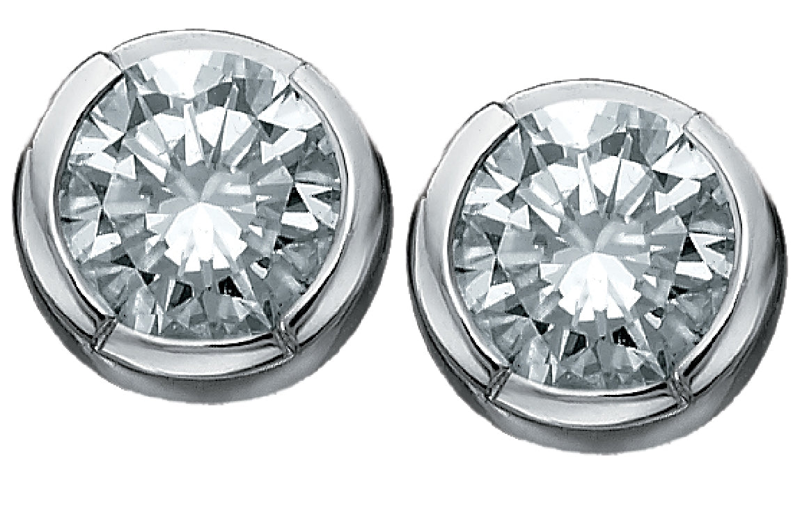 Lady's 10kt white gold 'Forever Jewellery' Stud earrings set with 2 x 0.06ct round brilliant cut CANADIAN diamonds 