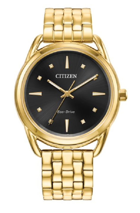 Lady's gold tone CITIZEN Eco-Drive 'CLASSIC' watch 
#FE7092-50E