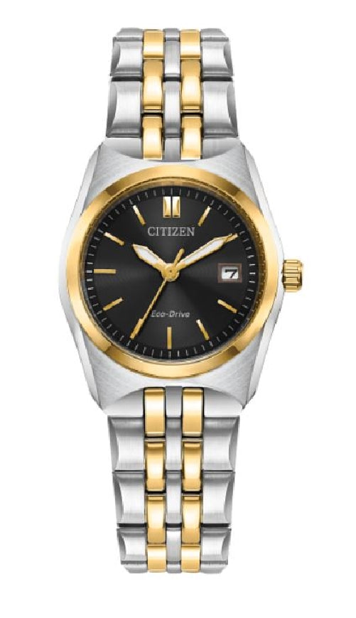 Lady's two tone CITIZEN Eco-Drive 'CORSO' watch #EW2299-50E