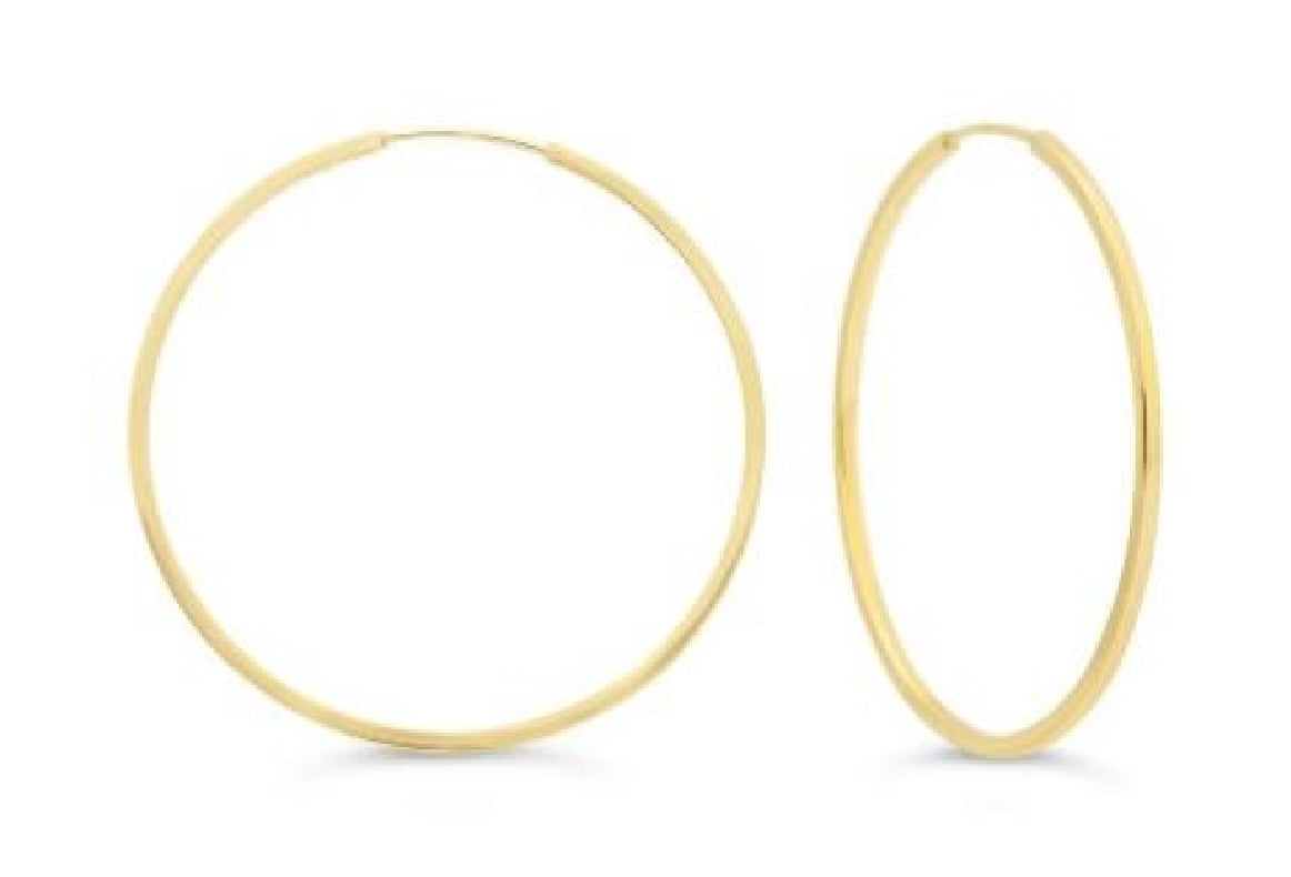 Lady's 10kt yellow gold BELLA hoop earrings